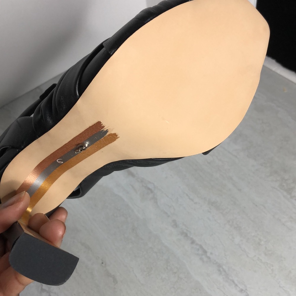 Sam Edelman Black Leather Heel Lenora - Picture 10 of 10
